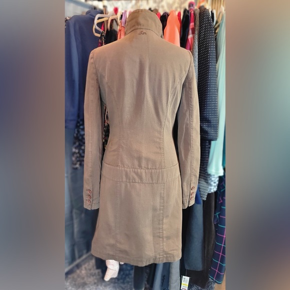 Same underneath brown utility coat jacket size Xsmall cotton/bamboo blend - Picture 7 of 12